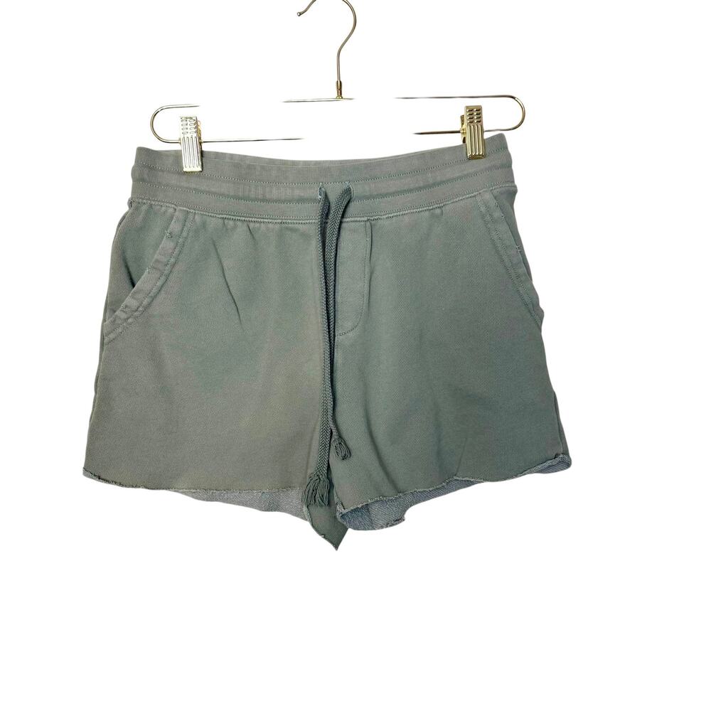 Aerie Fleece‎ Pullon Short Women S Green Lightweight Cotton Casual Drawstring